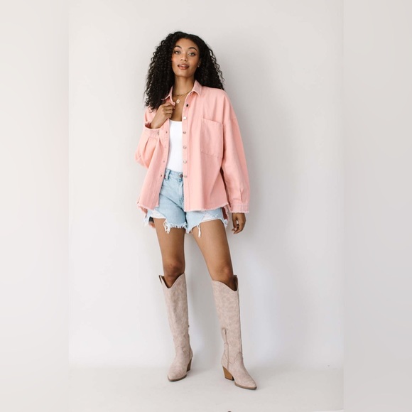 Dani Lightweight Shacket - Peach - Picture 3 of 8